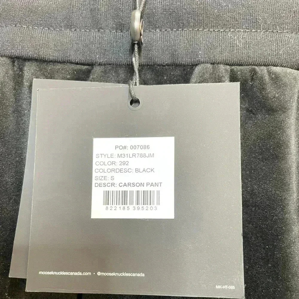 Moose Knuckles x Jennifer Meyer Black Velour Track Pant size S - Picture 5 of 10